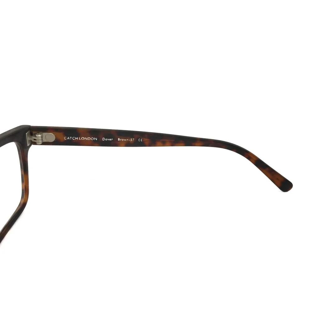 Catch London Eyeglasses Frames Dover Brown-57 Tortoise Rectangle 59-15-150